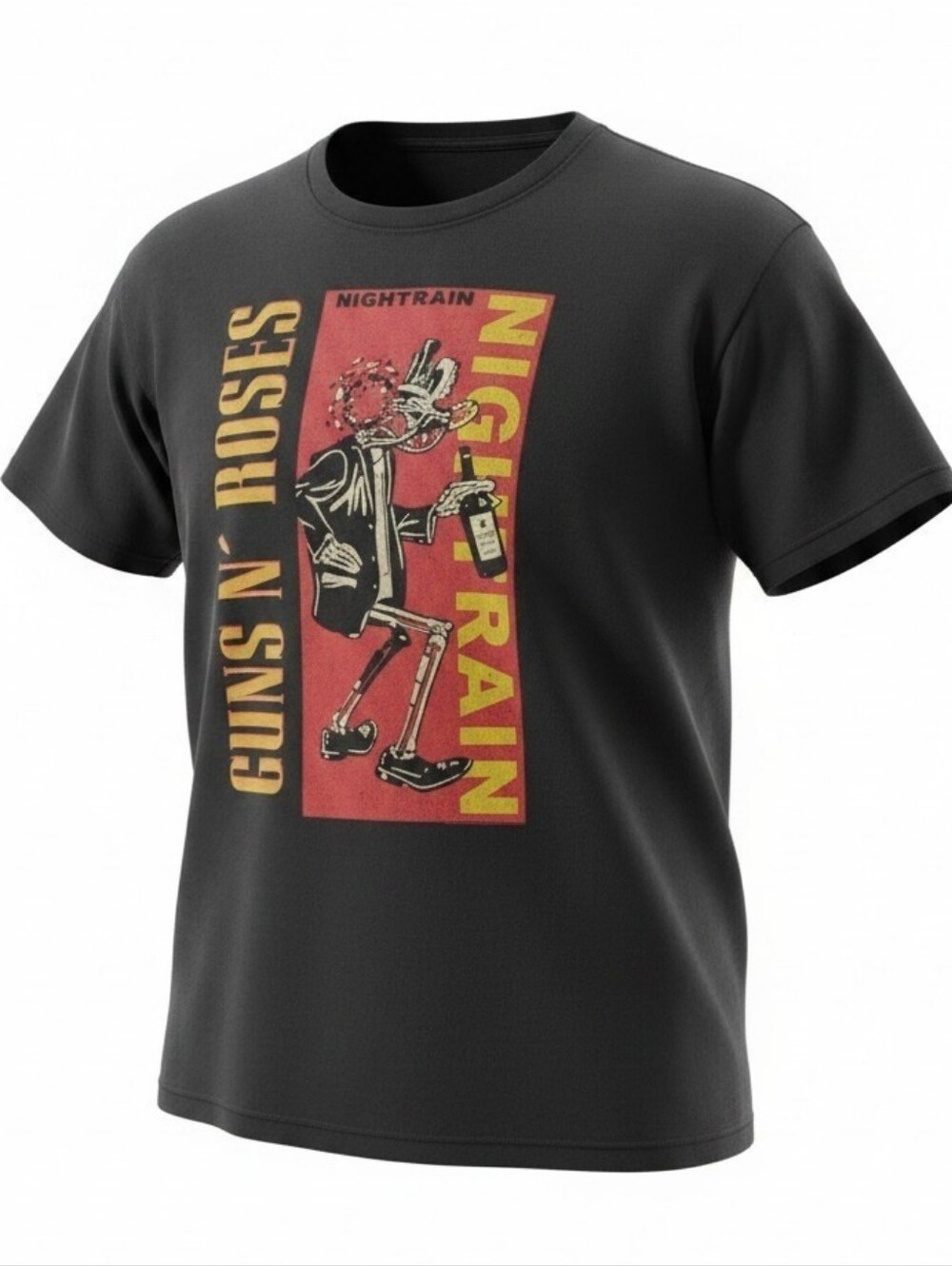 Tultex Guns N' Roses "Nightrain" Band Tee. Vintage. Black. Front Graphic.  XXL
